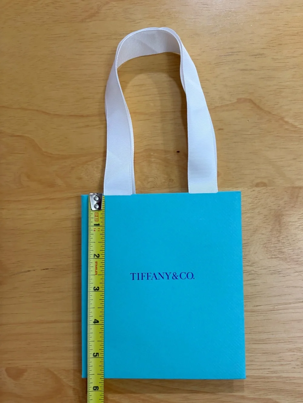Tiffany & Co. Blue Paper Bags with White Ribbon Handles
